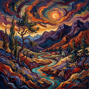 Expressionism, beautiful landscape